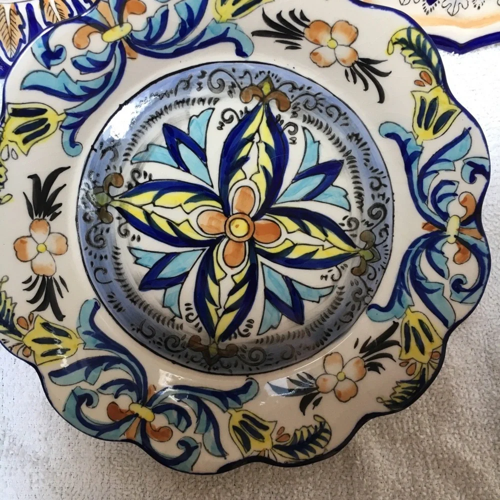 Set of 3 I Godinger hand painted decorative plates - Picture 2 of 5